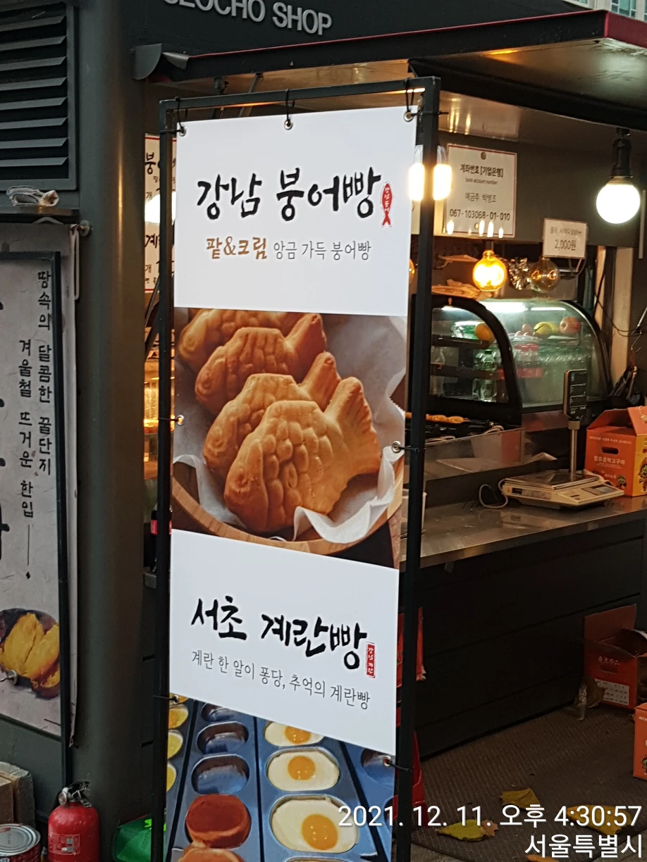 강남붕어빵과 서초계란빵 리뷰 썸네일