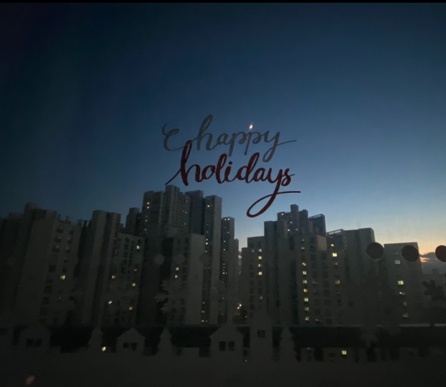 거실 유리창에 크리스마스 시트지 붙였어요~ 썸네일
