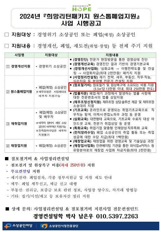 폐업시 250만원 정부지원금 받으세요 썸네일