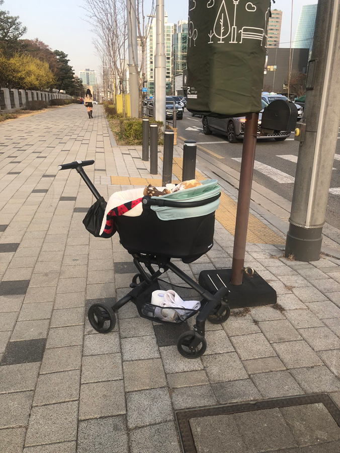 대법원 앞 신호등에 유모차 썸네일