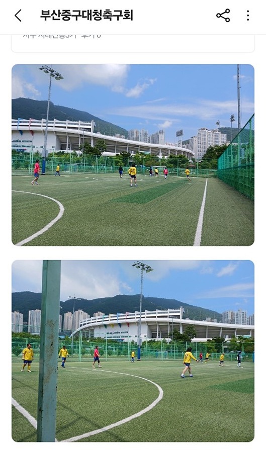 이번주 일요일 7월14일 오전 8시부터 구덕운동장풋살장 조기축구합니다. 20대,30대,40대,50대,60대 전연령환영!! 썸네일